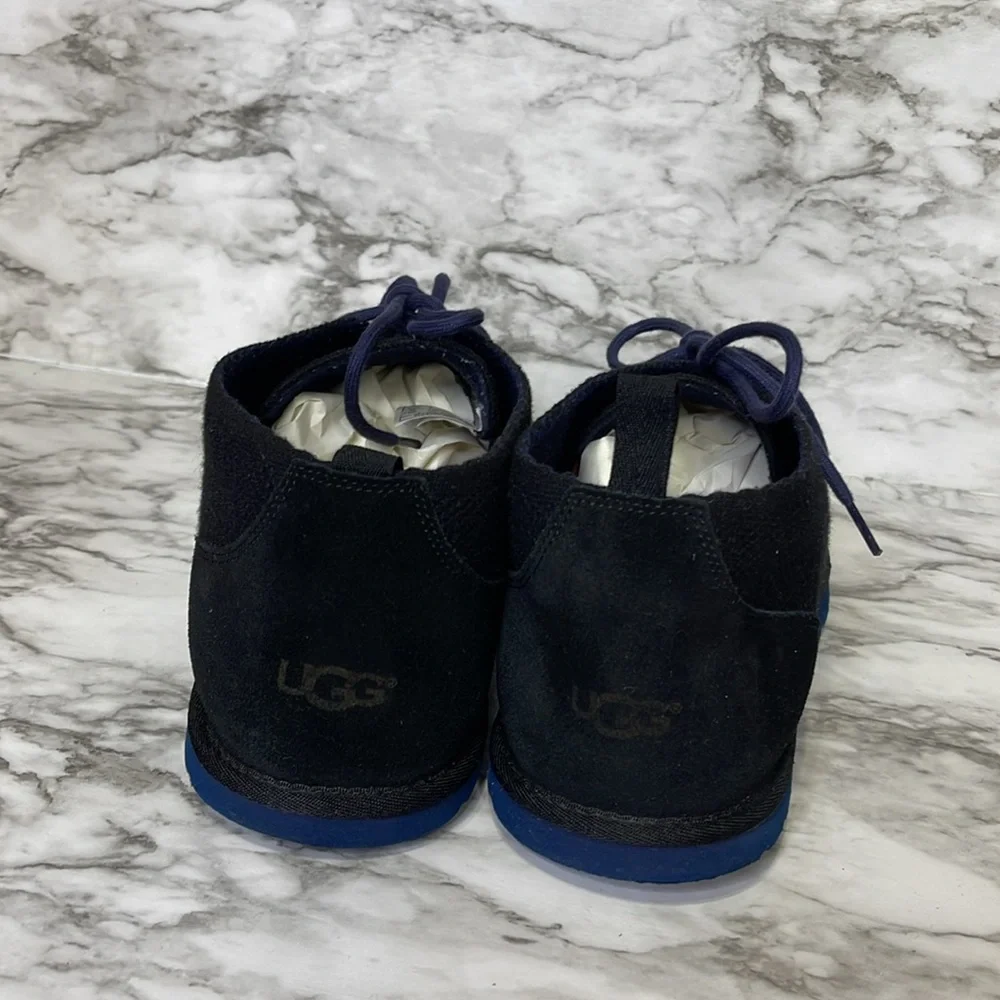 UGG MEN'S Navy Maksim HyperWeave Knitted Chukka Shoes Size 15 US